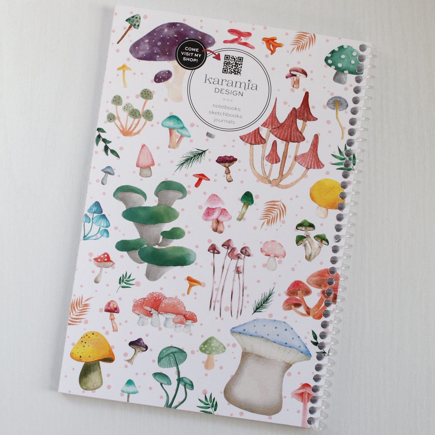 Colorful Mushroom Sketchbook & Notebook