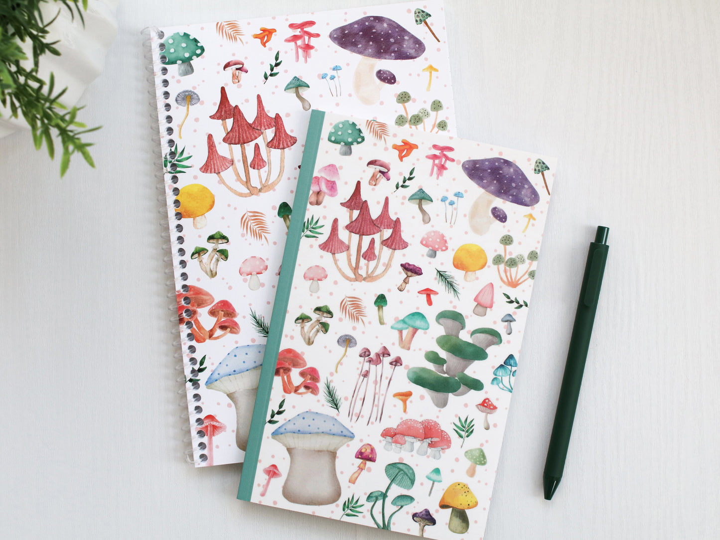 Colorful Mushroom Sketchbook & Notebook