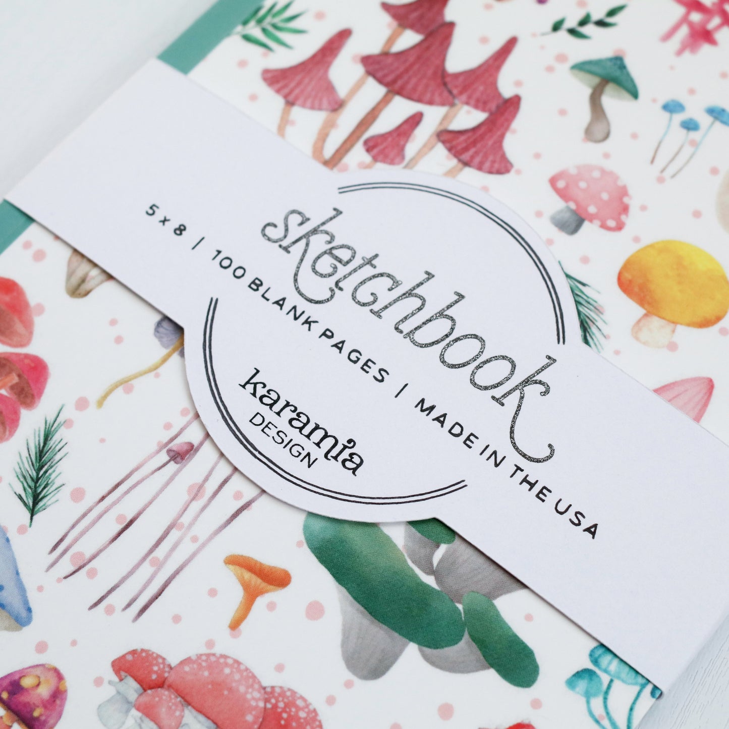 Colorful Mushroom Sketchbook & Notebook