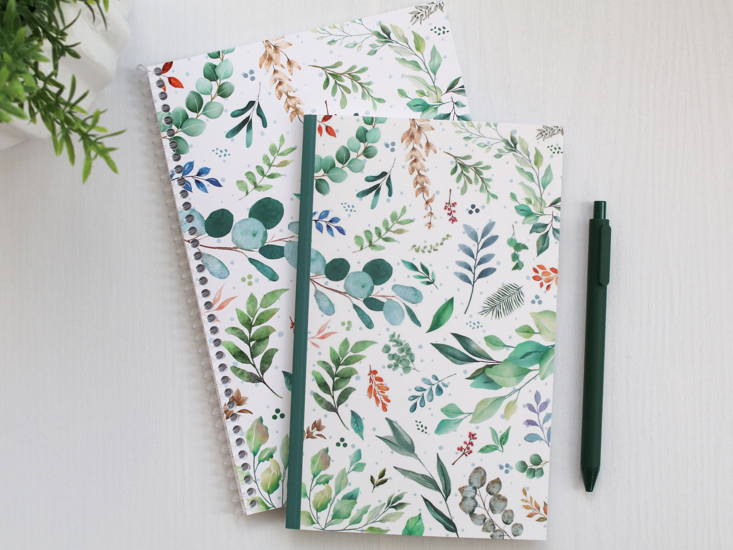 Watercolor Leaves Sketchbook & Notebook
